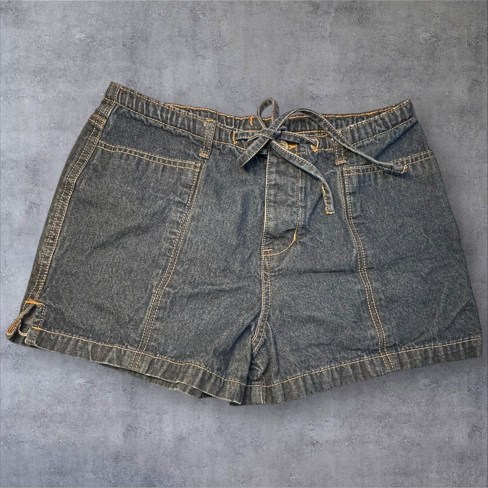 Route 66 Junior Denim Shorts Drawstring Elastic Waist Cotton Size 9/10